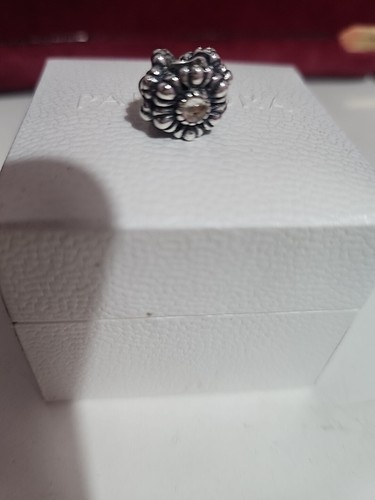 Retired Pandora Birthday Bloom Charm - Sterling Silver In Box - Picture 3 of 5