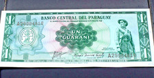 Vintage 1963 Bank note banco central del Paraguay 1 Guarani 1952 (1963)