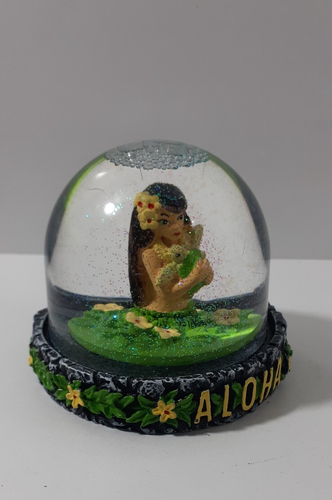 Hawaii 2016 Souvenir Snow Globe Snow Dome - Aloah Hula Girl With Turtle - Bild 7 von 10