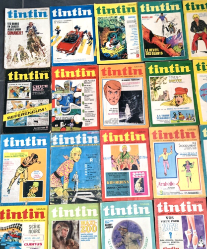 Lot 50 Magazines Tintin - The Journal Of Jeunes 7 To 77 Years - 1970 - Collector - Picture 5 of 14