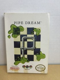 Pipe Dream (Nintendo NES, 1990) Complete CIB Game, Box, Manual Tested & Working!