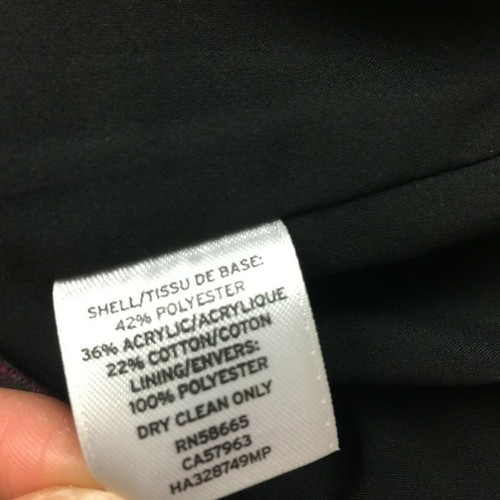 Halogen Pencil Skirt 6P Womans Petite Size Black Purple Front Slit Knee Length - Picture 8 of 11