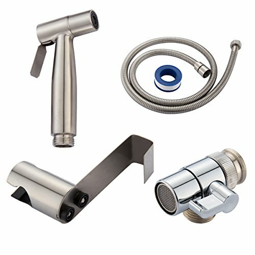 Tecmolog Bidet Portatile Kit Doccetta Bidet Acciaio Inossidabile Doccetta (H7T)