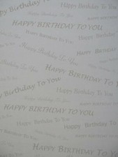 10 x Happy Birthday Printed Vellum Translucent A4 115gsm Paper - JLH116