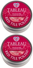Tableau Red Tile Polish 150ml Coloured Wax Polish For Unsealed Tiles x Pack of 2