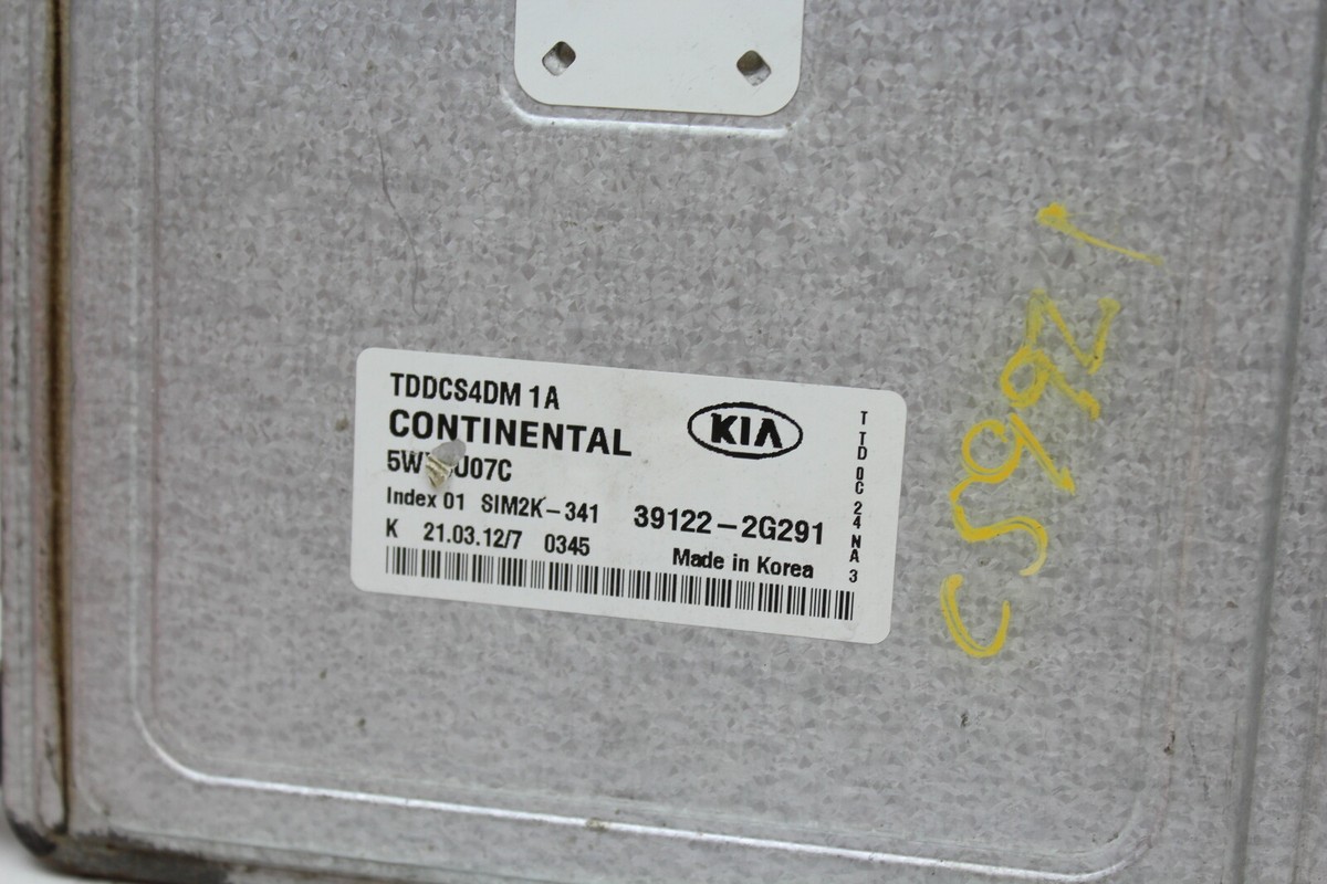 11 12 Kia Forte 2.4L 39122-2G291 Computer Engine Control ECU
