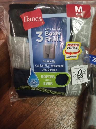 2x Hanes Boy's Camo Tagless Boxer Briefs 3pc Medium 10-12 ComfortSoft Underwear - Picture 4 of 6