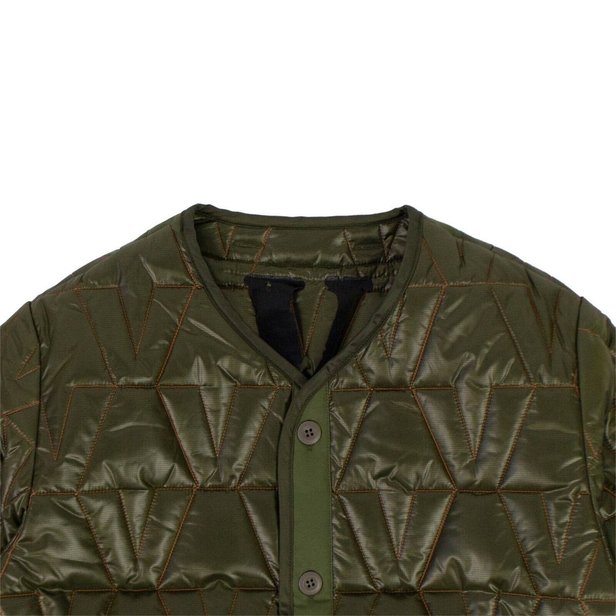 NWT VLONE V LOGO GREEN QUILTED JACKET SIZE L $800 | eBay