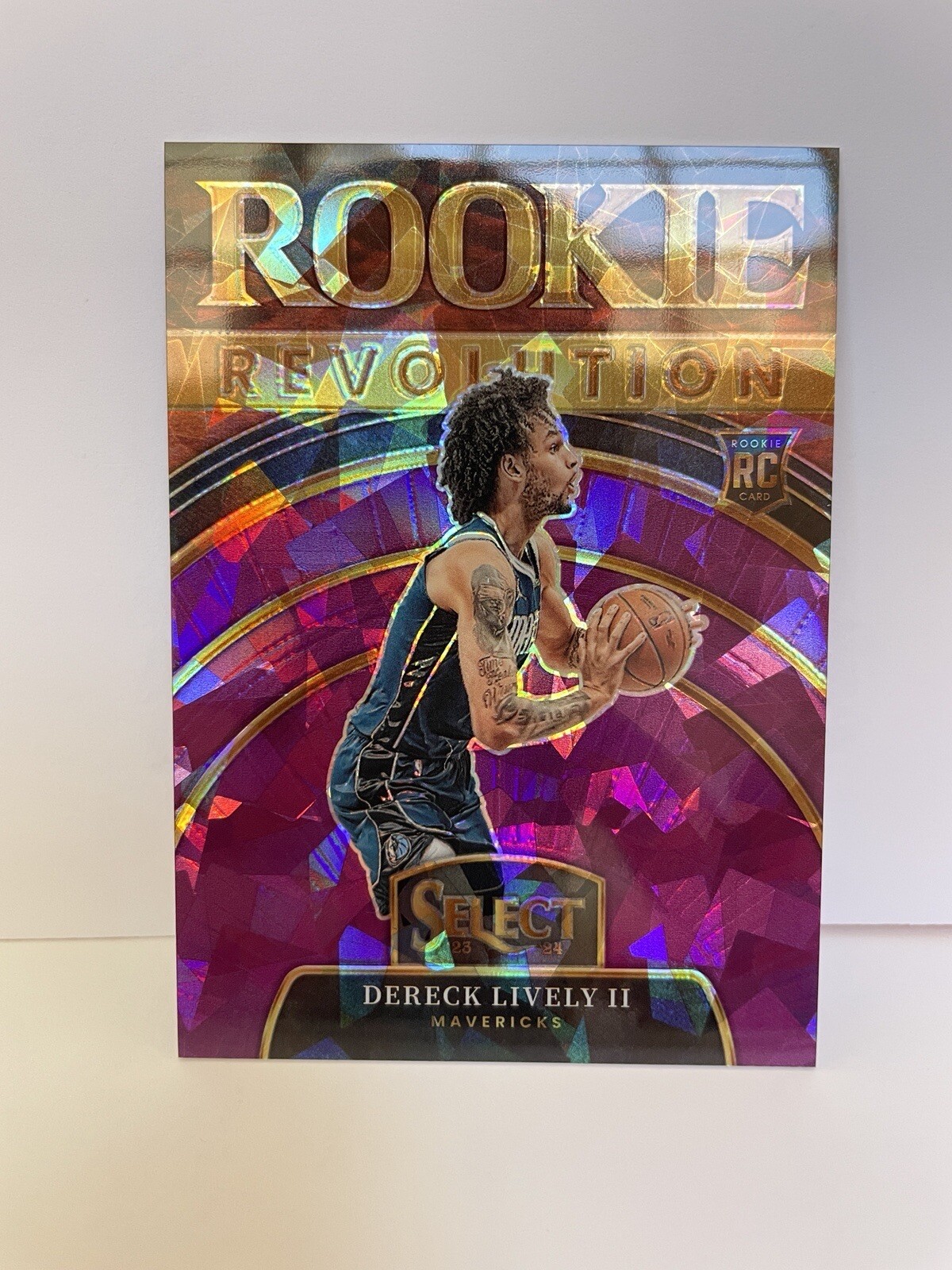 Dereck Lively II 2023-24 Panini Select Rookie Revolution Purple Cracked Ice /75