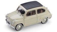 Brumm 1/43 Fiat 600 Cabrio Geschlossen 1956 Beige Statisches Modell Diecast