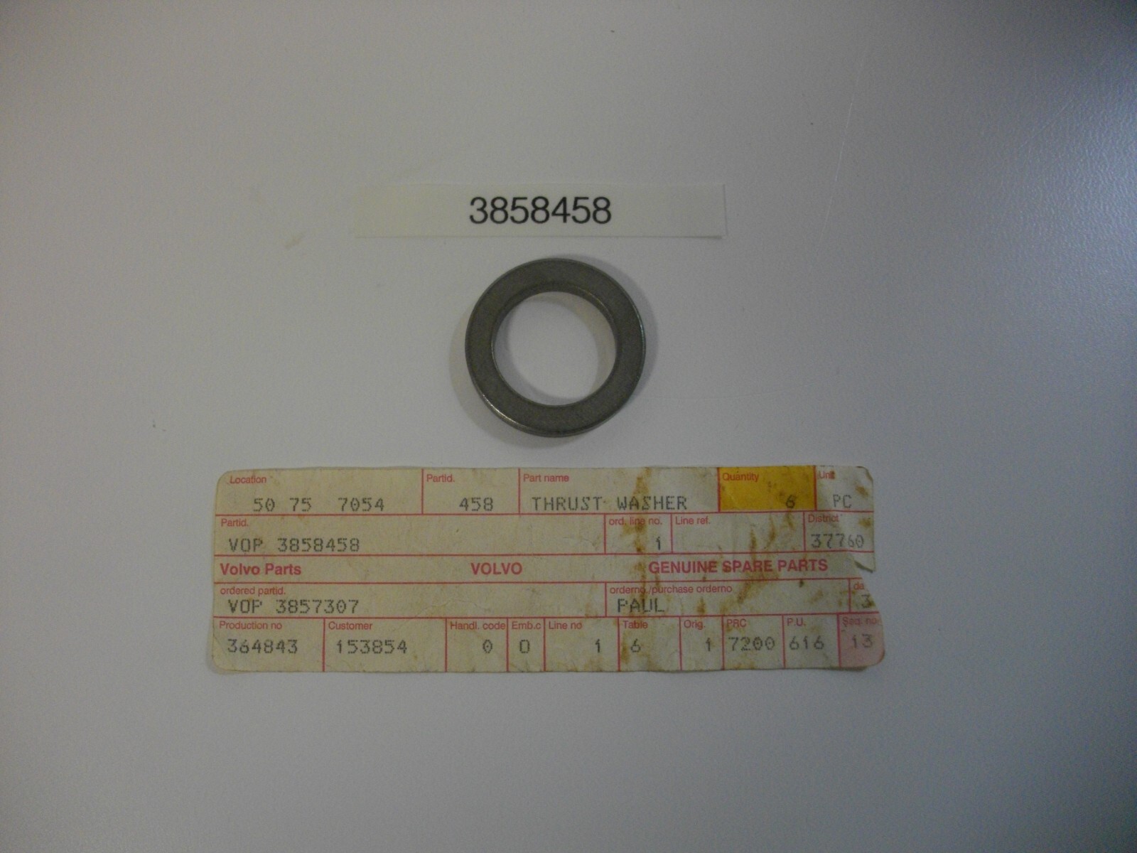 Volvo Penta 3858458 DuoProp rear thrust ring washer OEM | eBay 