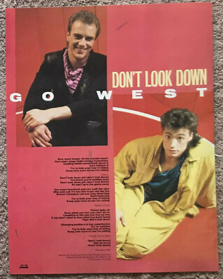 GO WEST - DON'T LOOK DOWN 1986 full page UK magazine lyric poster