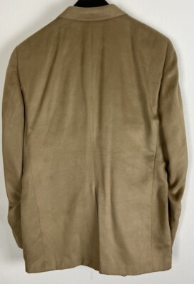 LANVIN / スーツ/48/リネン/IDG/無地 Lanvin Paris NY Men's Tan Feather Suede Blazer Jacket 48R Sport