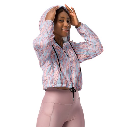 PINK THORN - Women’s cropped windbreaker - Picture 8 of 14