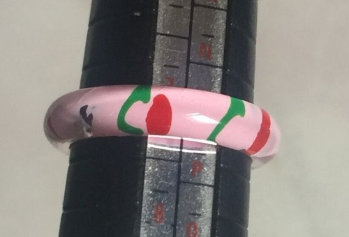 Patterned Coloured Lucite Ring Bands - 18 Colours / Designs & 4 Sizes You Choose - Picture 50 of 57