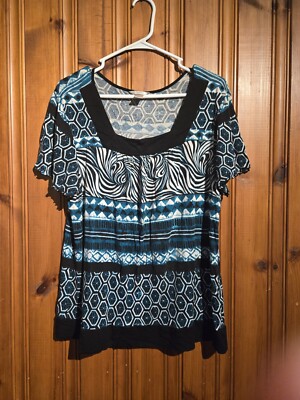 Christopher & Banks Women's Shirt Size Large NWOT Patterned Blouse