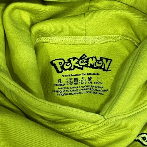Pokemon Pikachu Yellow Pullover Hoodie Kids Size 11/12 - Picture 4 of 4