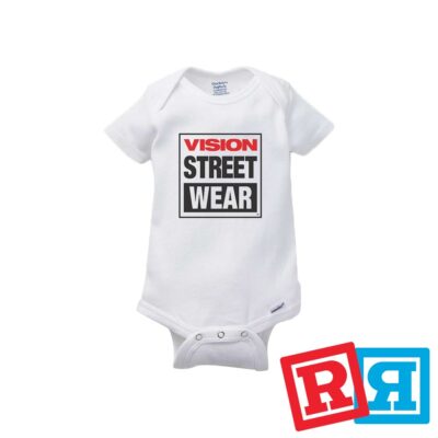 Vision Street Wear Gerber Baby Onesie  Cotton Unisex White Short Sleeve Bodysuit
