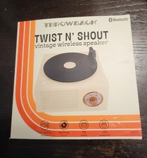 Twist N' Shout Vintage Vinyl Record Player Bluetooth Wireless Speaker Plus Radio