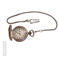 Pocket Watch, Collezio Brand Quartz Statue of Liberty Silver Color Non-Working