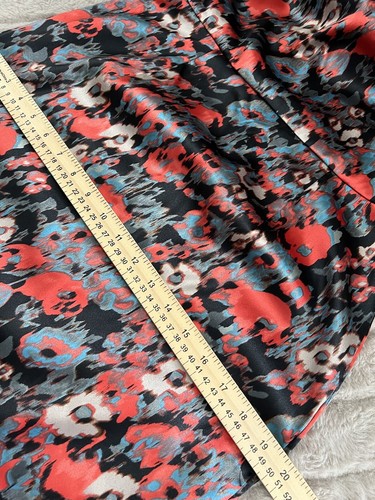 Antonio Melani Women’s Red Black Blue Multi Satin Sheath Dress 3/4 Sleeve Size 6 - Picture 13 of 14