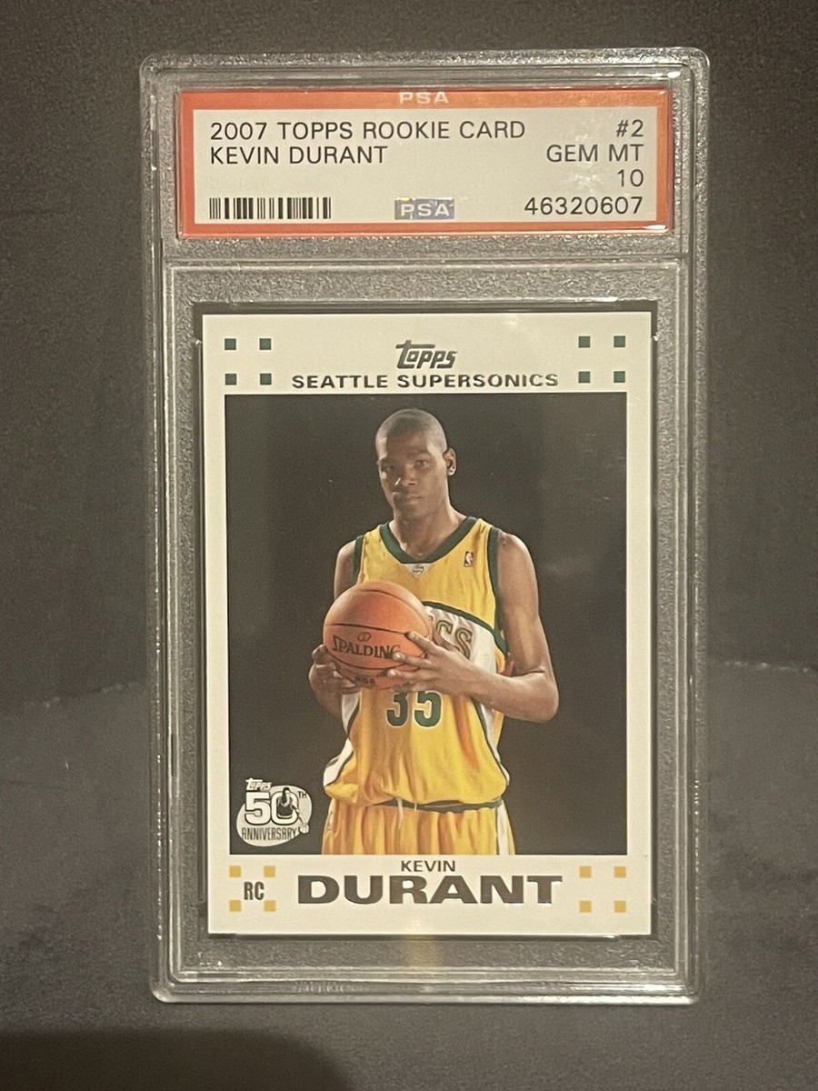 2007 Topps Basketball Kevin Durant ROOKIE CARD #2 PSA 10 GEM MINT 