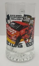 Mug Glass Nascar Slim Jim 1996 Collector's Edition Busch Series Champ. 24oz(A1)
