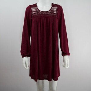 dark red sweater dress