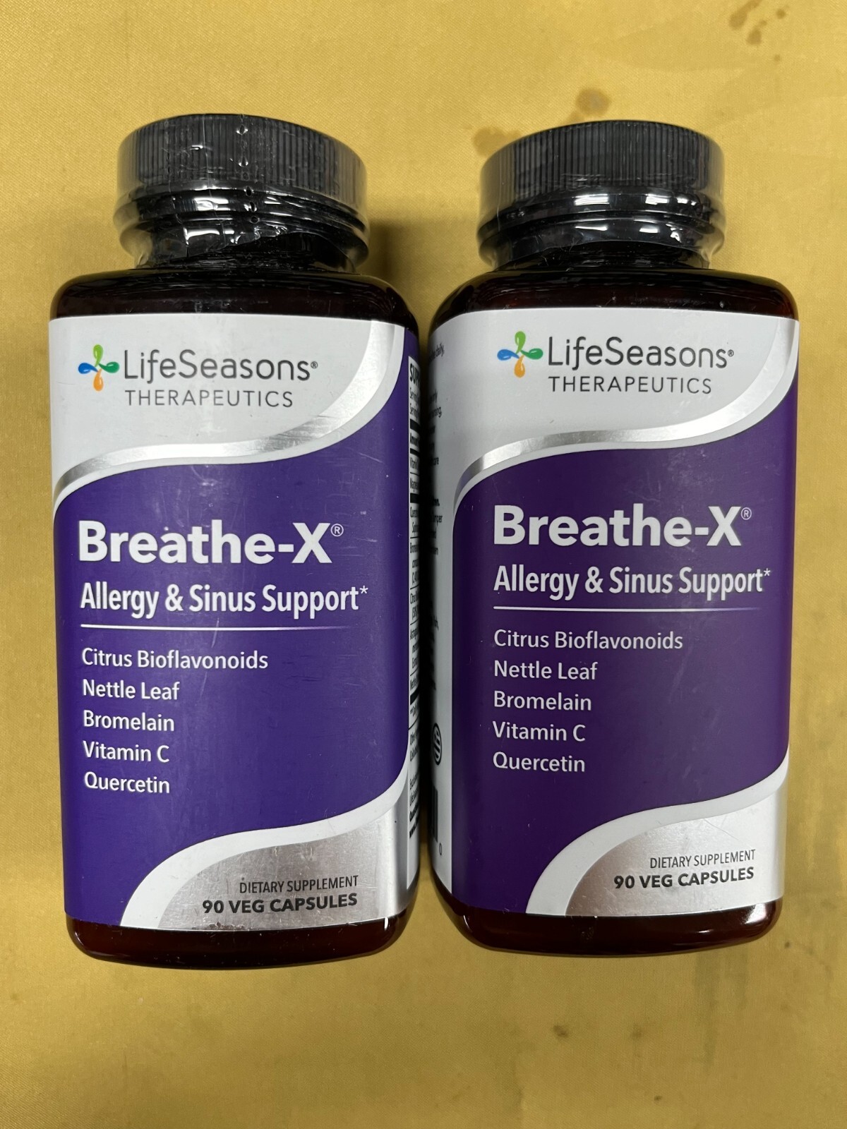 2 New LifeSeasons BreatheX Allergy & Sinus Support 90 Capsules Each Bottle eBay