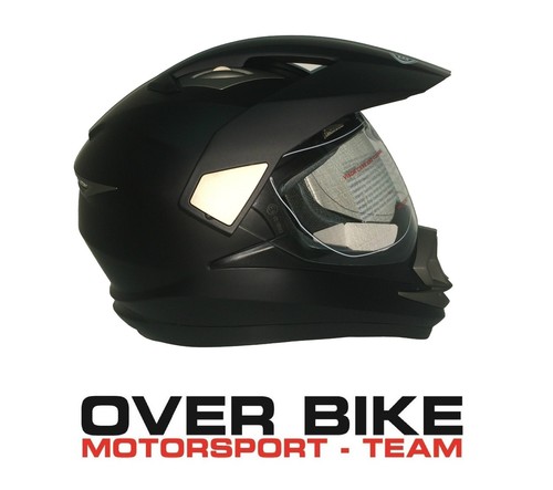 CASCO OFF ROAD CROSS MOTARD ENDURO QUAD GSB XP14A NERO OPACO CON VISIERA TG  L | eBay
