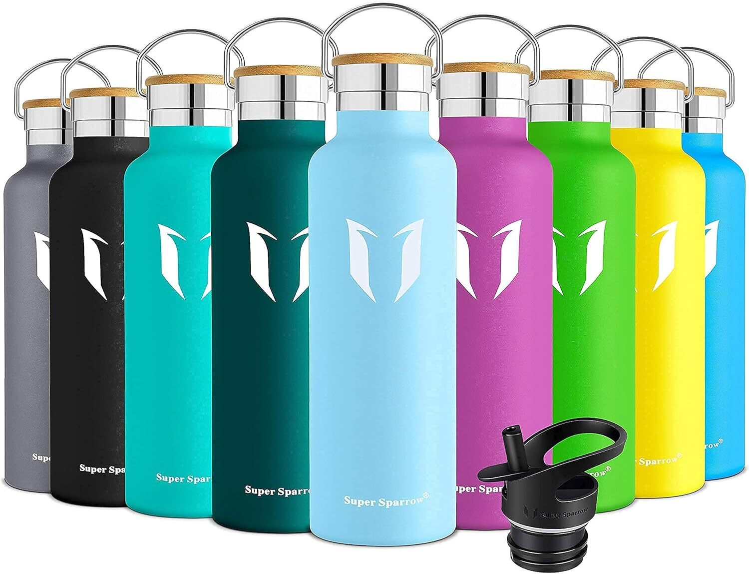 Super Sparrow Borraccia Termica, Bottiglia Termica Senza Perdite - 350ml, 500ml,