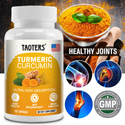 Turmeric Curcumin, Ginger and Black Pepper 120 Capsules - High Potency