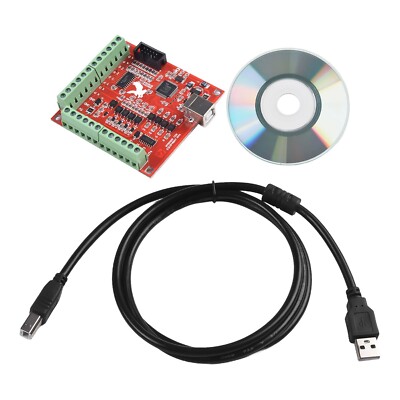 4 Axis USB MACH 3 100Khz Breakout Board Interface Driver CNC Motion Controller