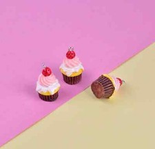 Cute Strawberry Cupcake Charms 17mm x 28mm