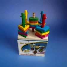 Baby Holz-Steck Spielzeug Ab 3 Jahre Geometri...