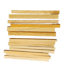 29 PC Square Natural Pine Wood Craft Sticks for Craftiing