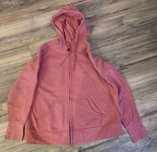 Carhartt full-zip spellout logo hoodie sweatshirt maroon Women  s XL/Men  s M-L