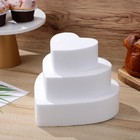 3pcs DIY Foam Cake Mold Polystyrene Cake Modelling Party Decoration Heart Shaped