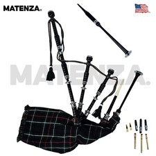 Matenza Great Highland Bagpipes   Mackenzie Tartan, Rosewood  Silver Mounts/Acc