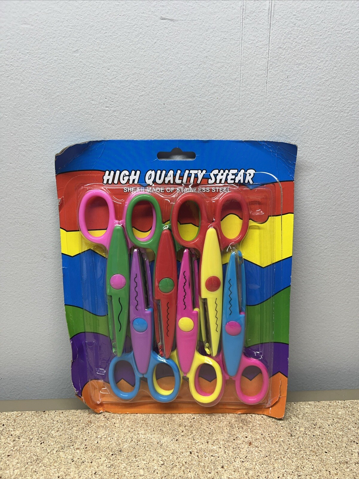 Children's Plastic Lace Scissors Set Creative Craft Scissors 6 Pcs/4 ...