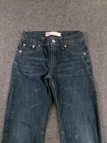 Levis 514 Jean Youth 10 Regular Straight Leg Causal Dark Wash Faded 25X25 - Picture 2 of 15