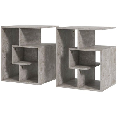 3 Ebenen Beistelltisch, offene Ablage Regale Beistelltisch, Couchtisch Organizer für Li