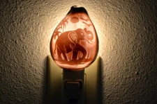 PURPLE ELEPHANT SEA SHELL NIGHTLIGHT