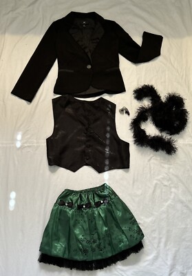 Girls 5pcs/set Blazer Jacket, Vest, Skirt, Boa and Broach. High Quality Goods.