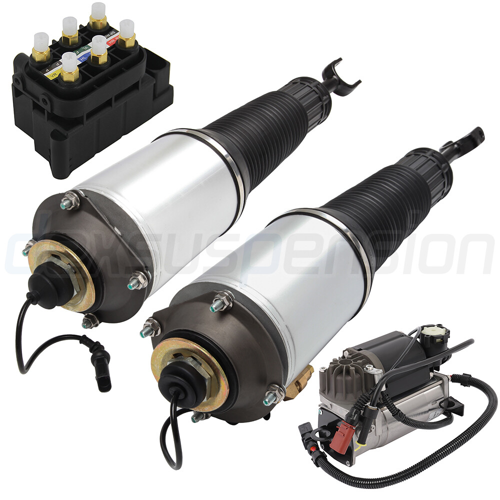 4x Fits 2002-2010 Audi A8 D3 Front Air Suspension Strut Shocks Compressor Relay-image