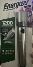 Energizer Rechargeable LED Metal Flashlight USB Device Charger Strobe 1200 Lumen
