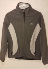 K-way Fleece Full Zip Thermolator Jacket Woman Gray Size Small Windshield
