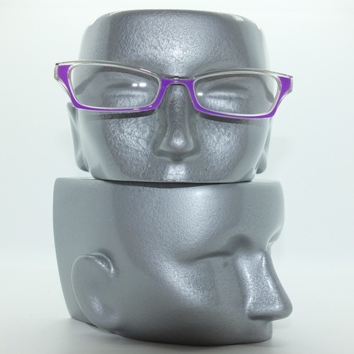 Ombre Violet Crystal Modern Cat Eye +1.25 Reading Glasses Wide Frame - Picture 3 of 4