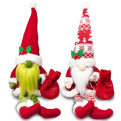 Christmas Decor, Christmas Gnomes Plush 2PCS Christmas Decorations for Home