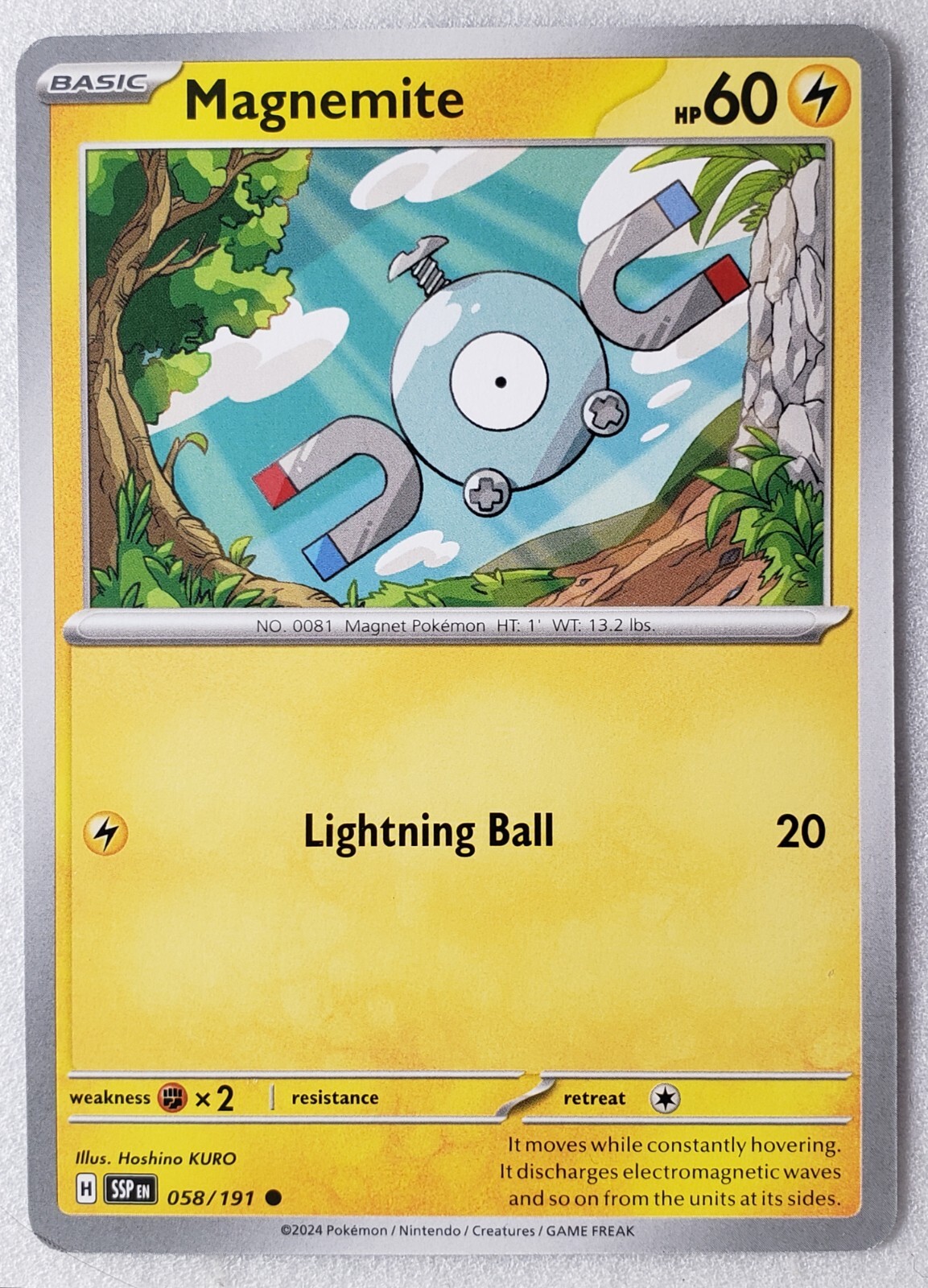 Magnemite 058/191 NM / M Surging Sparks Pokemon Card $2 Combined Ship